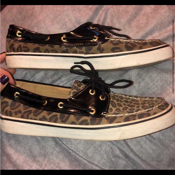 Cheetah print Sperry Top-Sider Boat shoe - Picture 5 of 6
